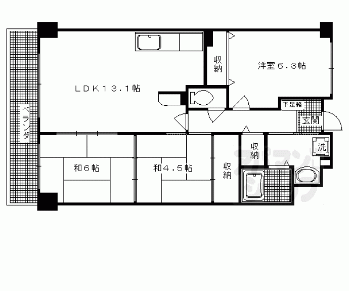【サンハイム井上】間取