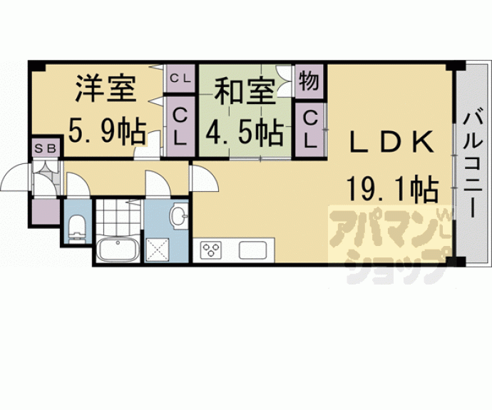 【サンクスシティＦＵＫＵＩ】間取