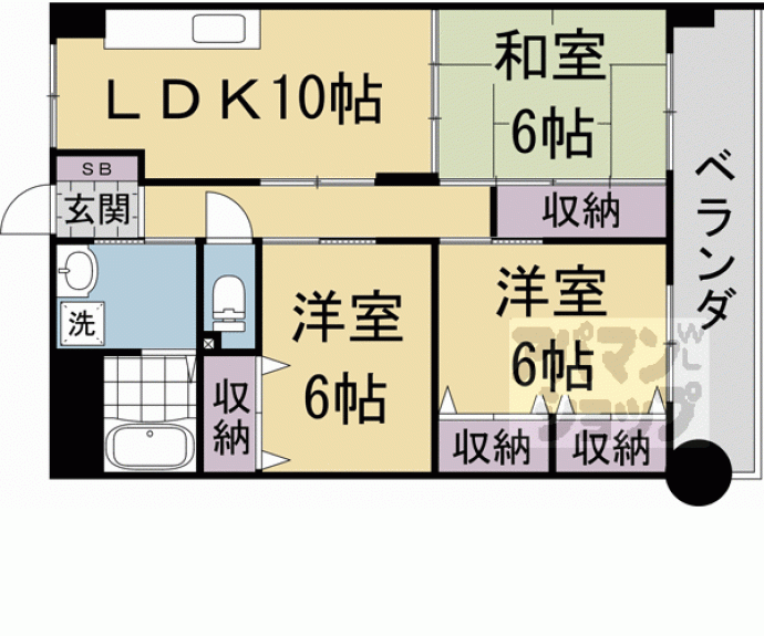 【アンヴェリテ桂】間取