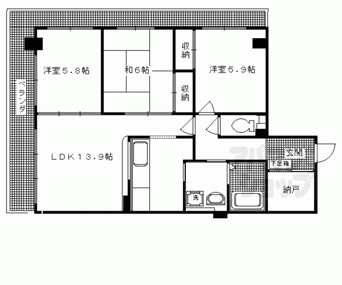 【第三東久ハイツ】間取