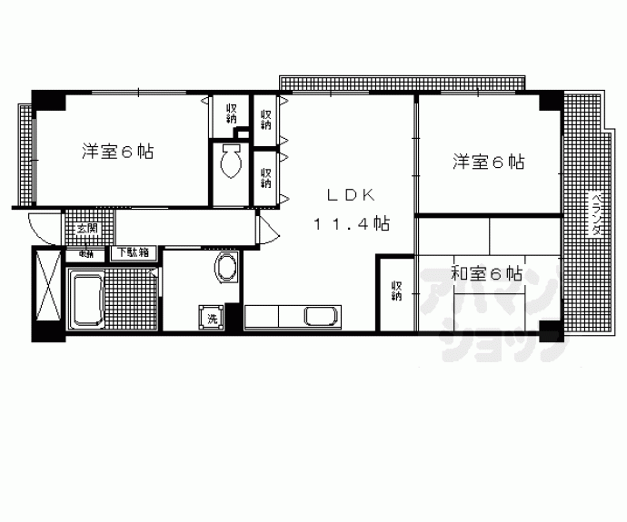 【シャリテ松原】間取