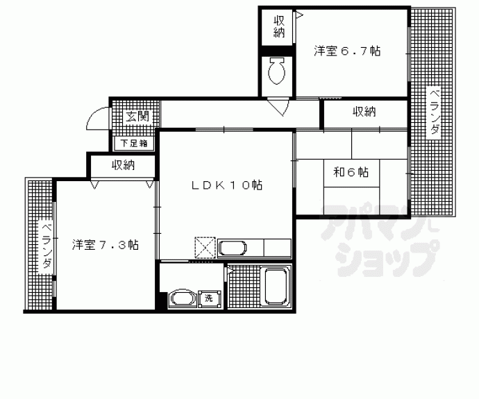 【セントラルヴィレッジ】間取