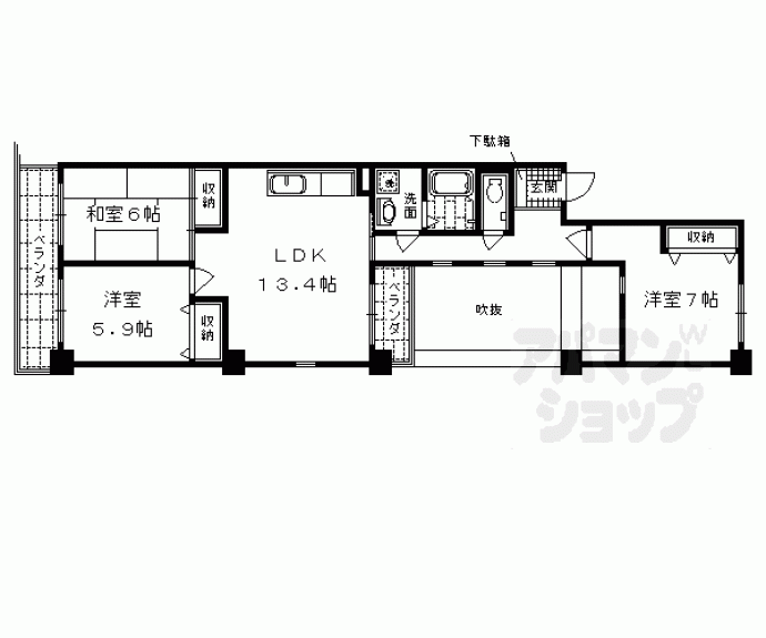 【せんぼん有彩館】間取