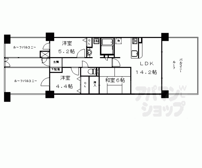 【ライオンズマンション西院】間取