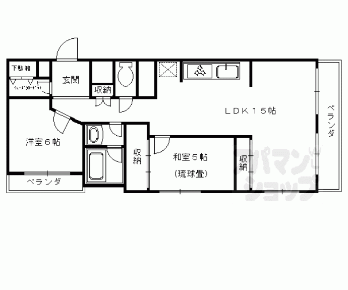 【嵯峨天竜寺ハイツ】間取