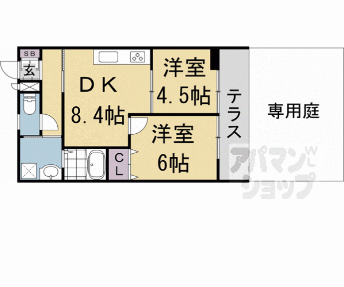 【コープ鴨川　Ｂ棟】間取