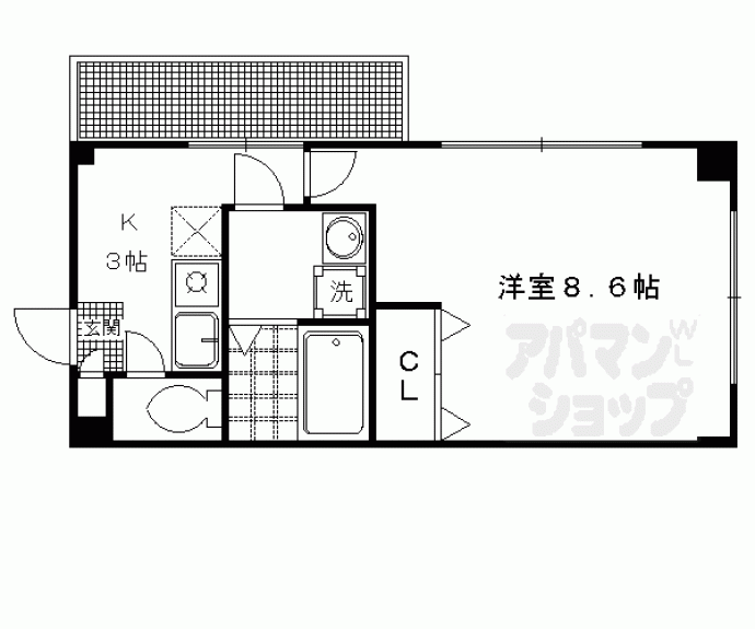 【サンミッシェル北白川】間取