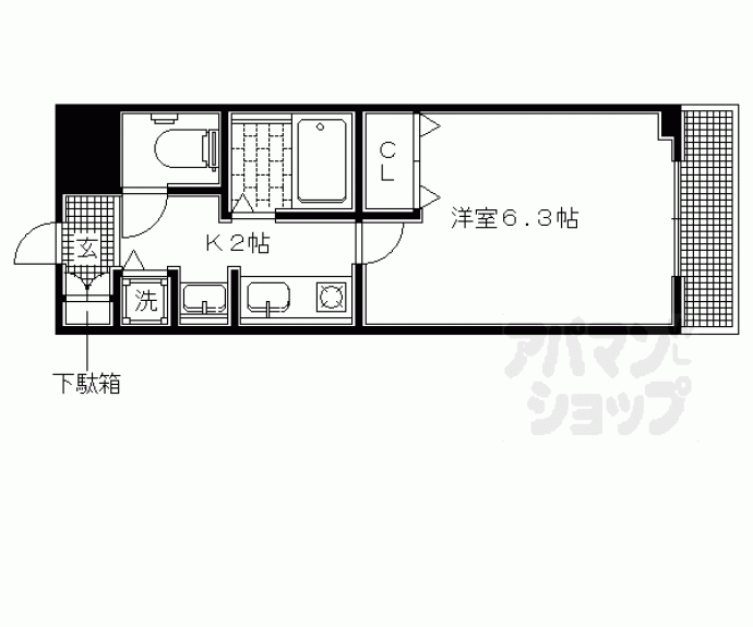 【プレサンス京都三条大橋鴨川苑】間取