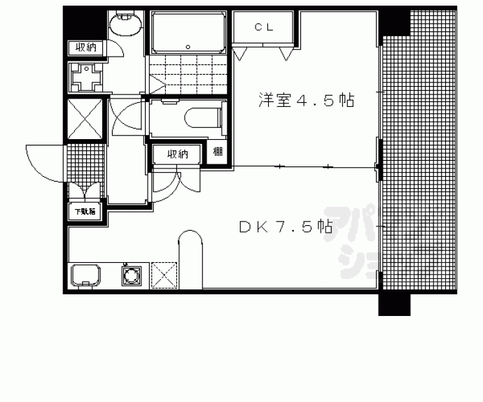 【プレサンス京都三条大橋鴨川苑】間取