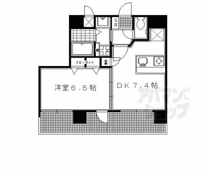 【プレサンス京都三条大橋鴨川苑】間取