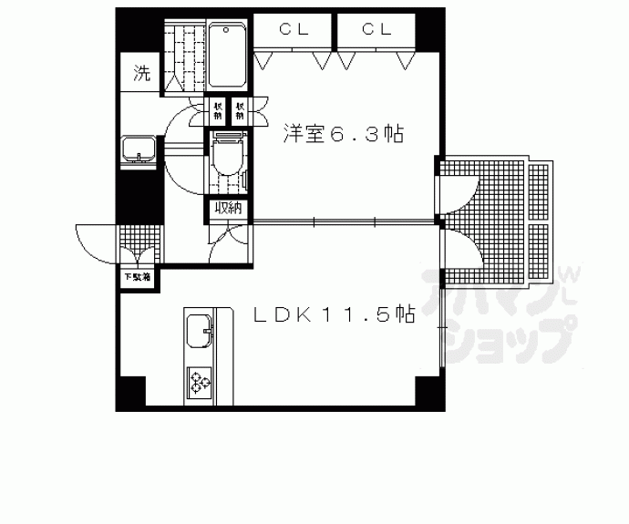 【プレサンス京都三条大橋東山苑】間取
