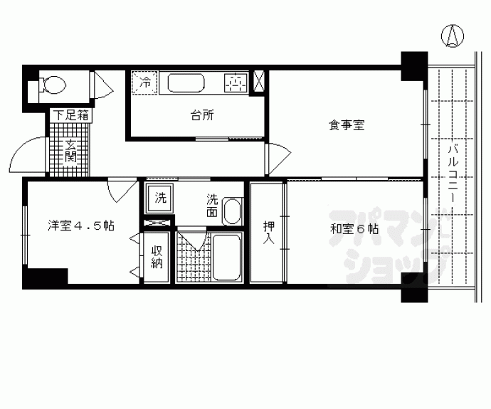 【ライオンズマンション一条智恵光院】間取