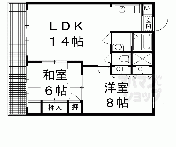 【ＣＬＡＳＫＡ西陣】間取