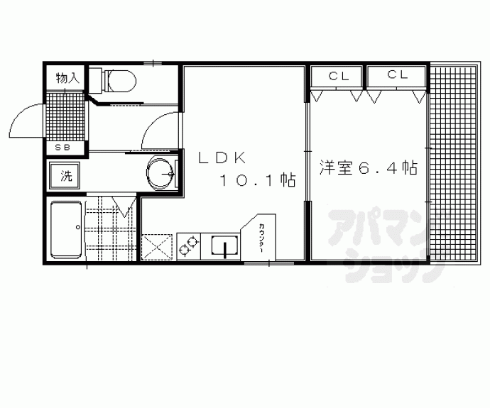 【ヴィラ御所東】間取