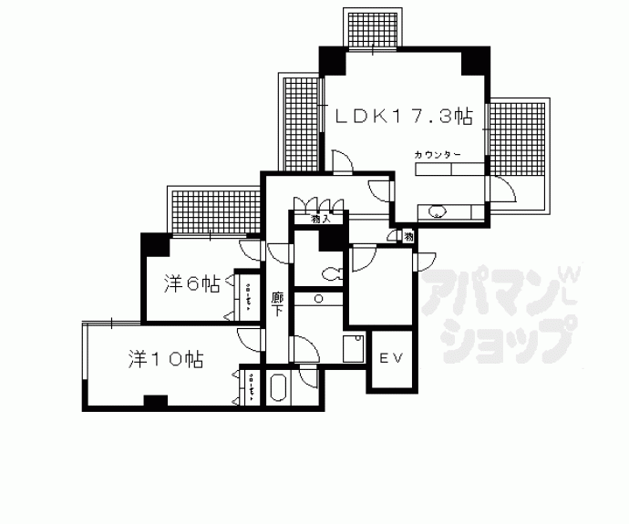 【シティパレス洛北】間取