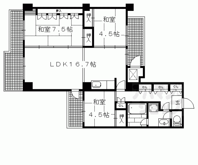 【東大路高野第３住宅４２棟】間取