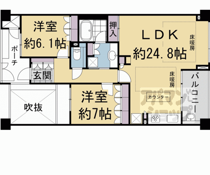 【パークハウス京都岡崎有楽荘】間取