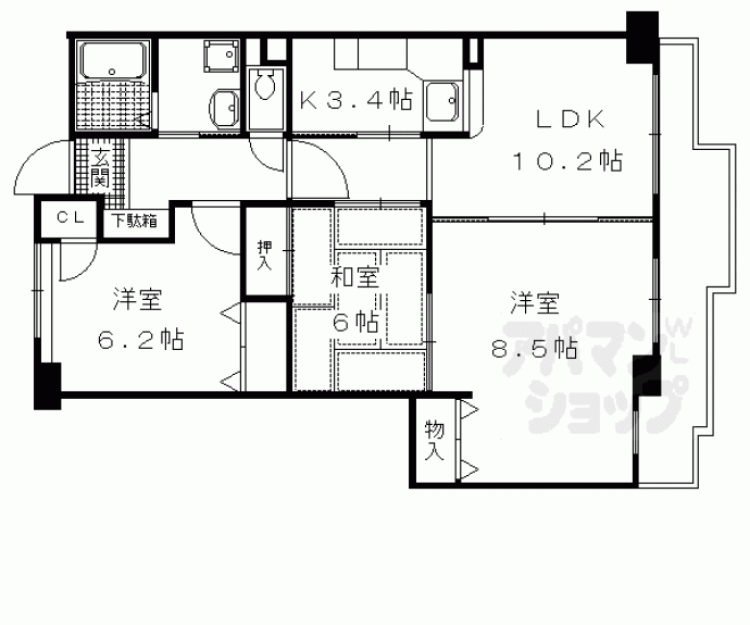 【グレース松ヶ崎】間取