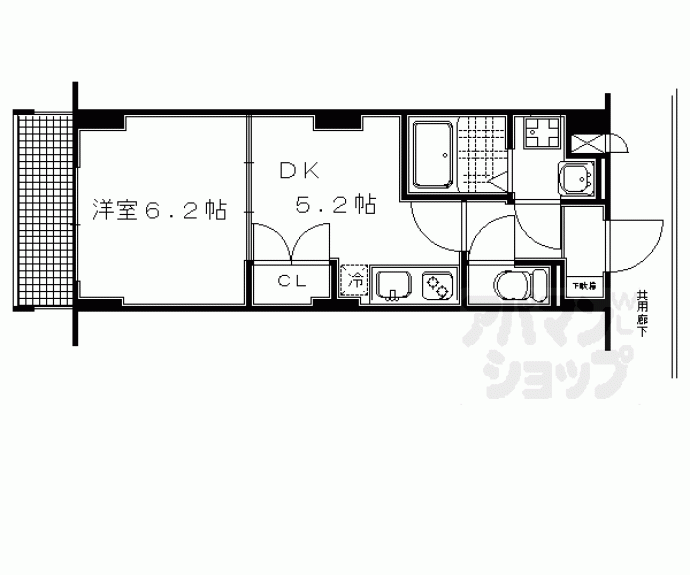 【プラザ堀川寺之内】間取