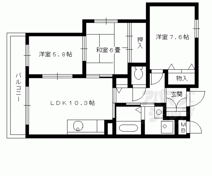 【ソフィスタ洛北】間取