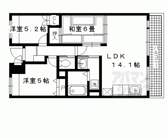 【ヴィーブル岩倉】間取