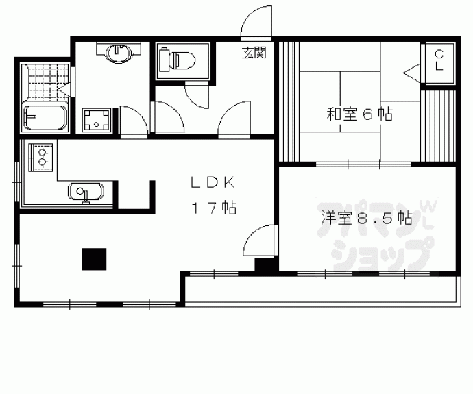 【ヴァンタリゼ荒神口】間取