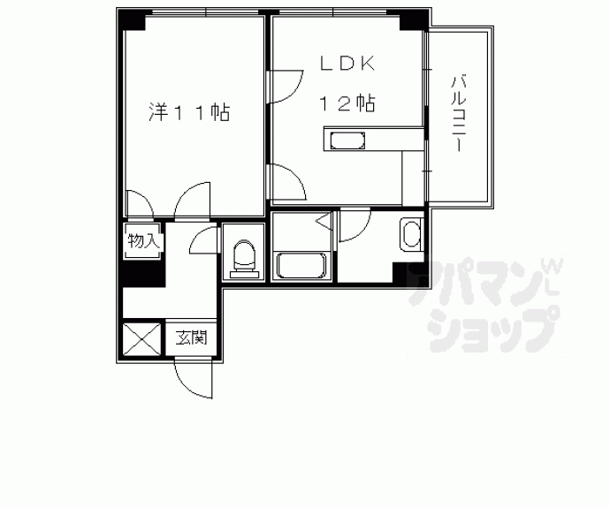 【ヴァンタリゼ荒神口】間取