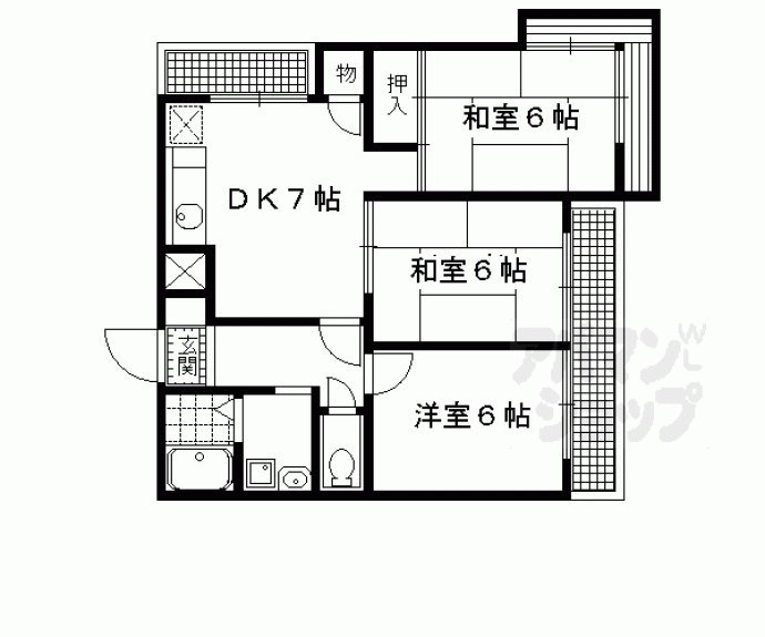 【ハイツサイプリスＡ棟】間取