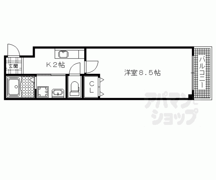 【ＭＥＳＡ　ＶＥＲＤＥ　西陣】間取
