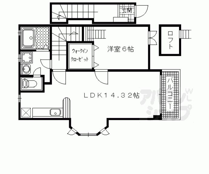 【レ　シャンブル　ドゥ　北山】間取