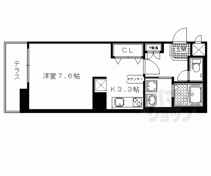【エイペックス京都東山三条】間取