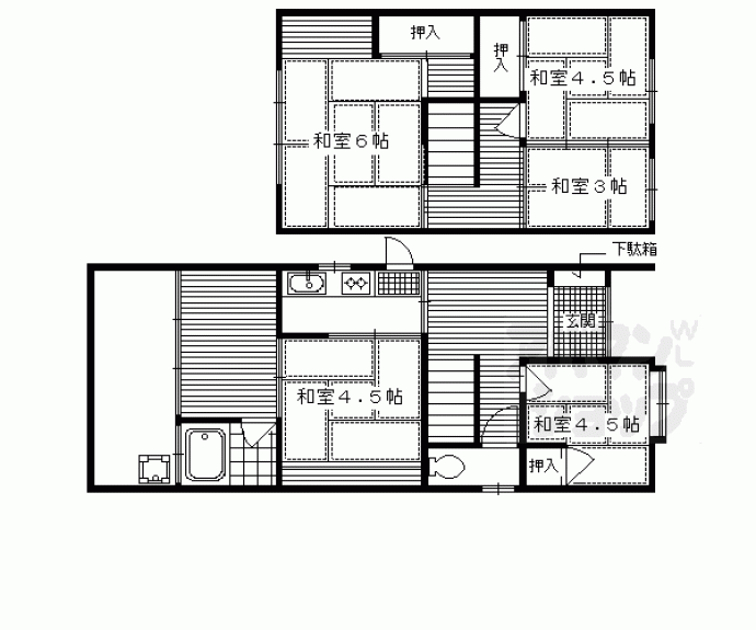 【下鴨蓼倉町貸家】間取