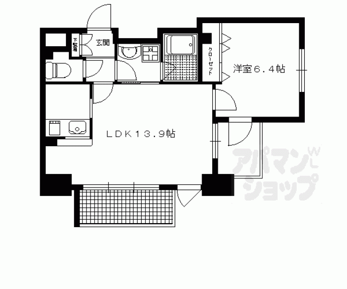 【レジディア御所東】間取