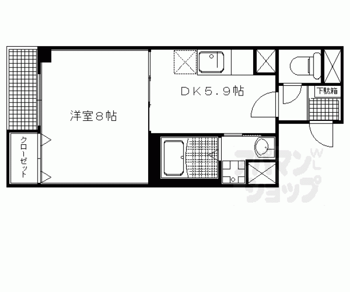 【ウィズナスコート宝ヶ池】間取