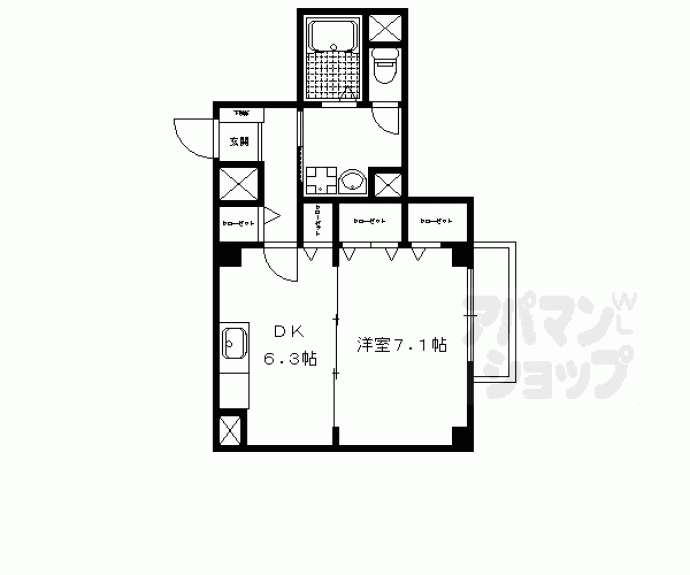 【ウィズナスコート宝ヶ池】間取