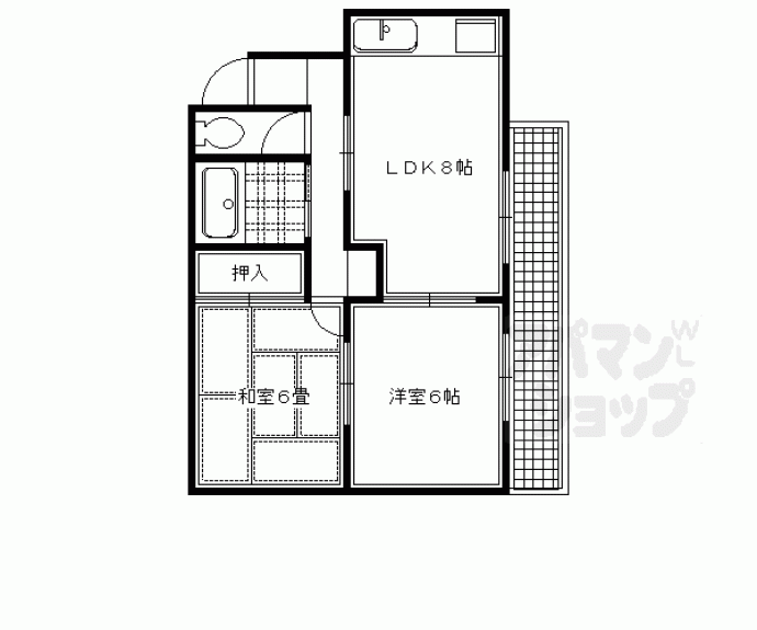 【シャトレ修学院】間取