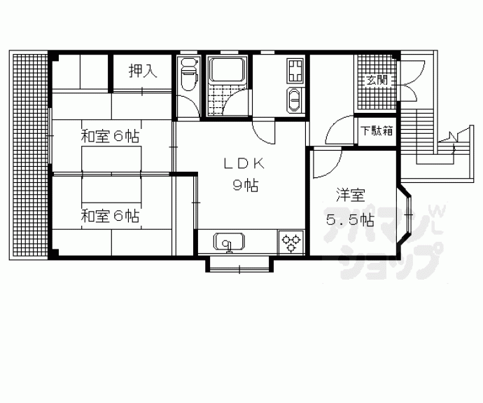 【岡崎天王町貸家１６－１】間取