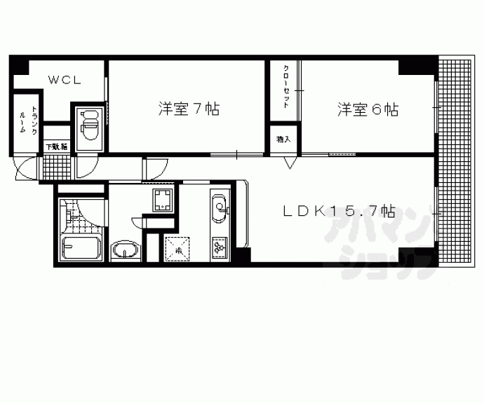 【GrandE’terna京大正門前】間取