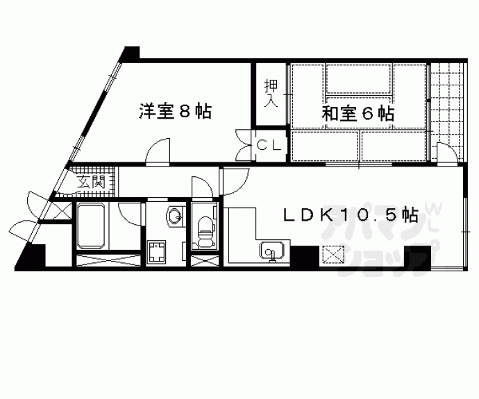 【京福修学院マンション】間取