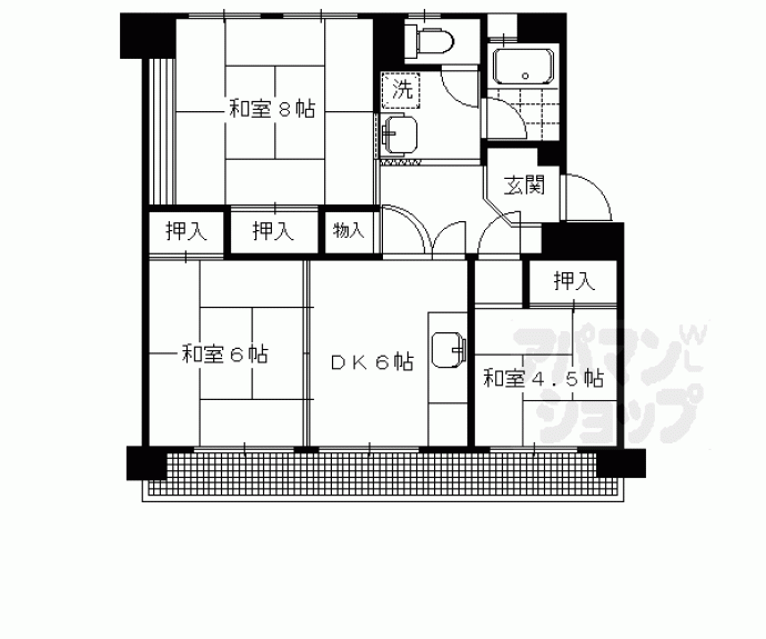 【東大路高野第３住宅２４棟】間取