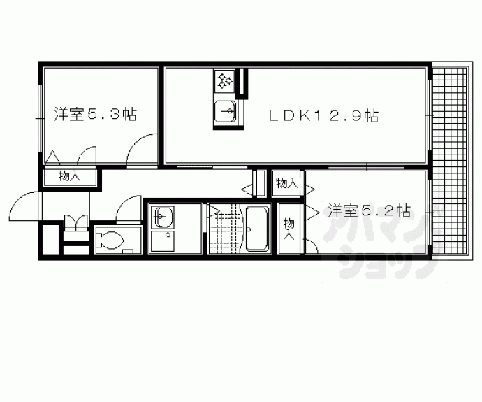 【シャーメゾン修学院】間取