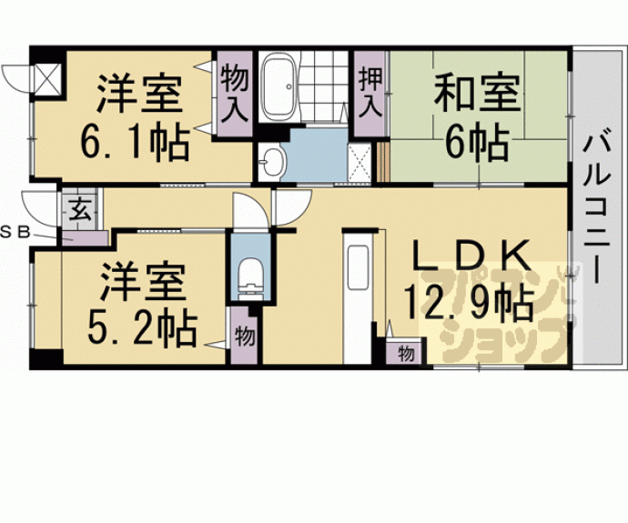 【エレガンス寿】間取