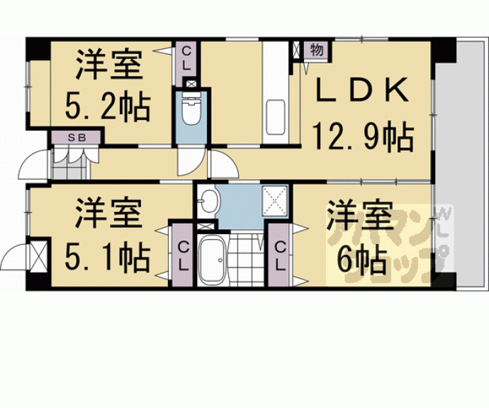 【エレガンス寿】間取