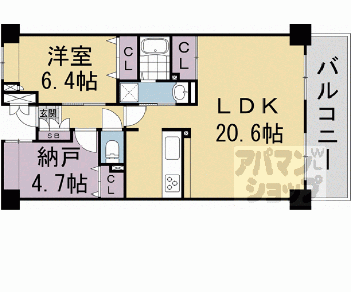 【エーム梅小路】間取