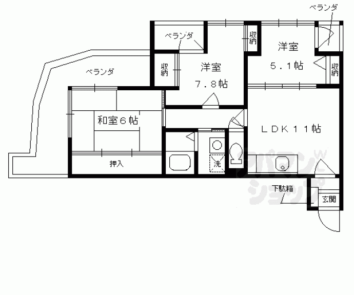 【パークスクェア】間取