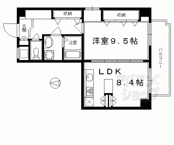 【メディナ丹波口】間取