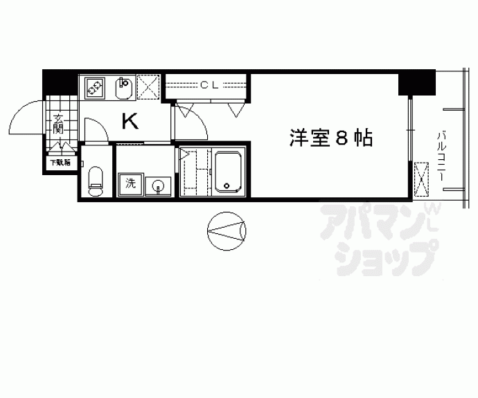 【カスタリア京都西大路】間取