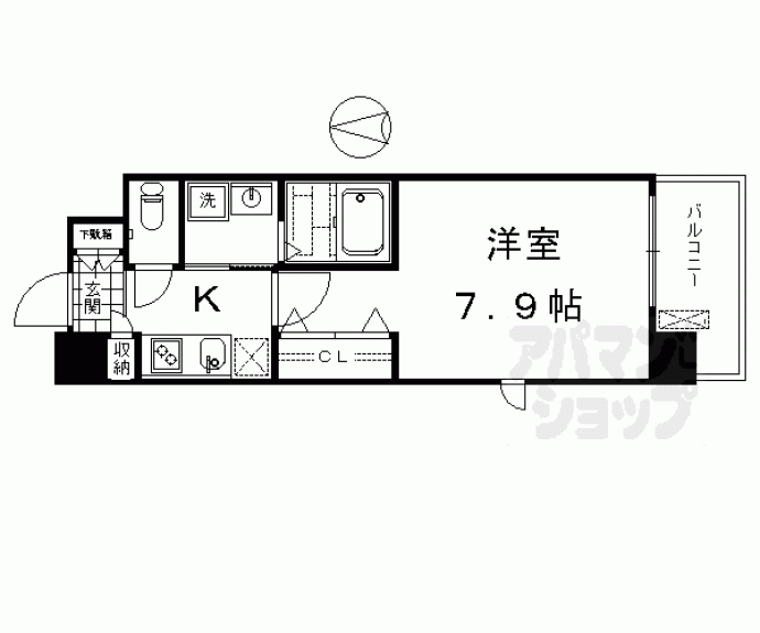 【カスタリア京都西大路】間取