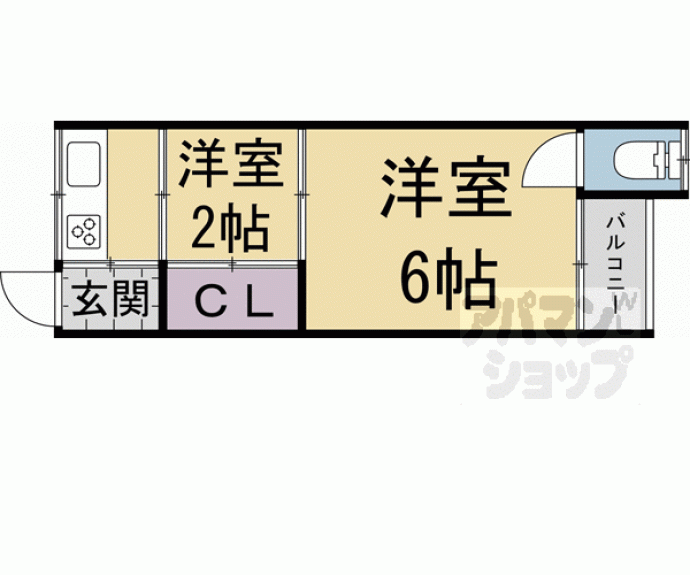 【ドリームハイツ西大路】間取