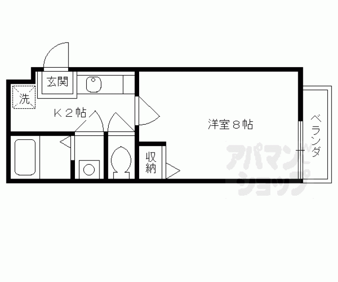 【フラッティ丹波口】間取